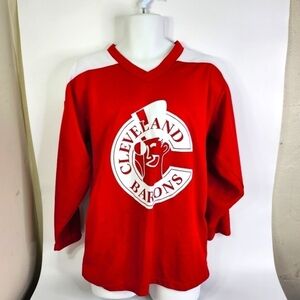 Cleveland Barons Hockey Jersey #46 Men Size Small Red White